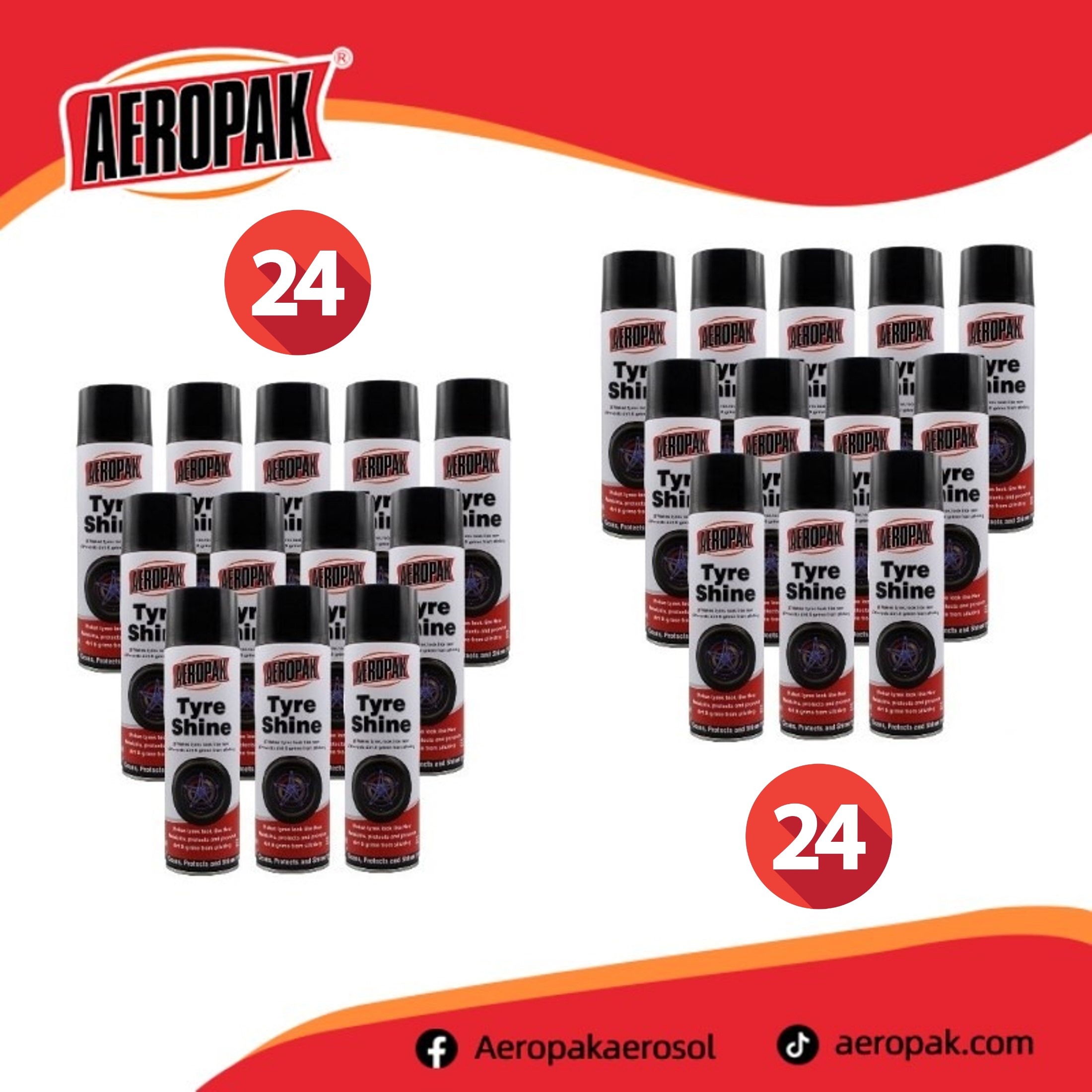 Aeropak Tyre Shine Spray “Case”