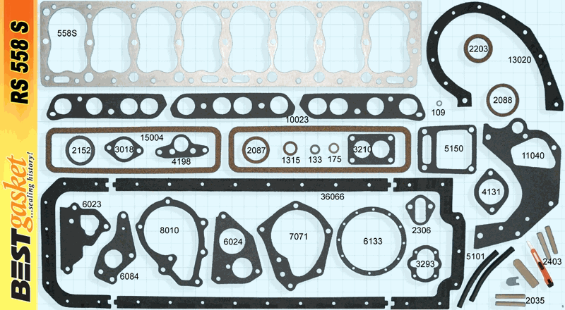 1950-1954 Engine Rebuilding Set RS558C